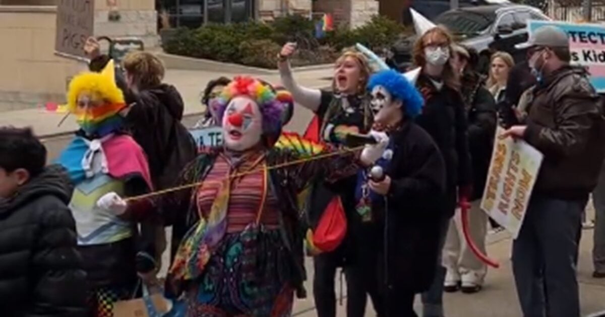 Literal Queer Clown Protest at Candace Owens Event