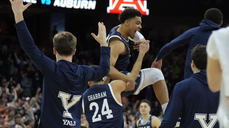 Yale upsets Auburn in NCAA tournament.