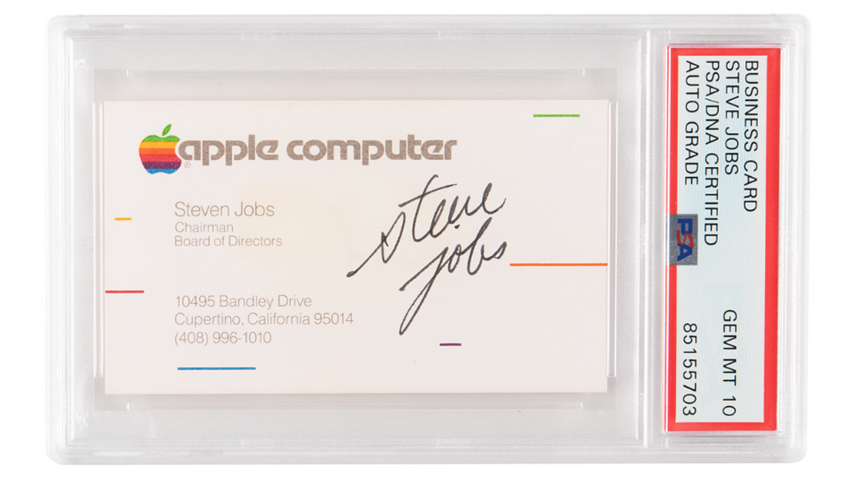 Steve Jobs’ Business Card Sells for $181,183