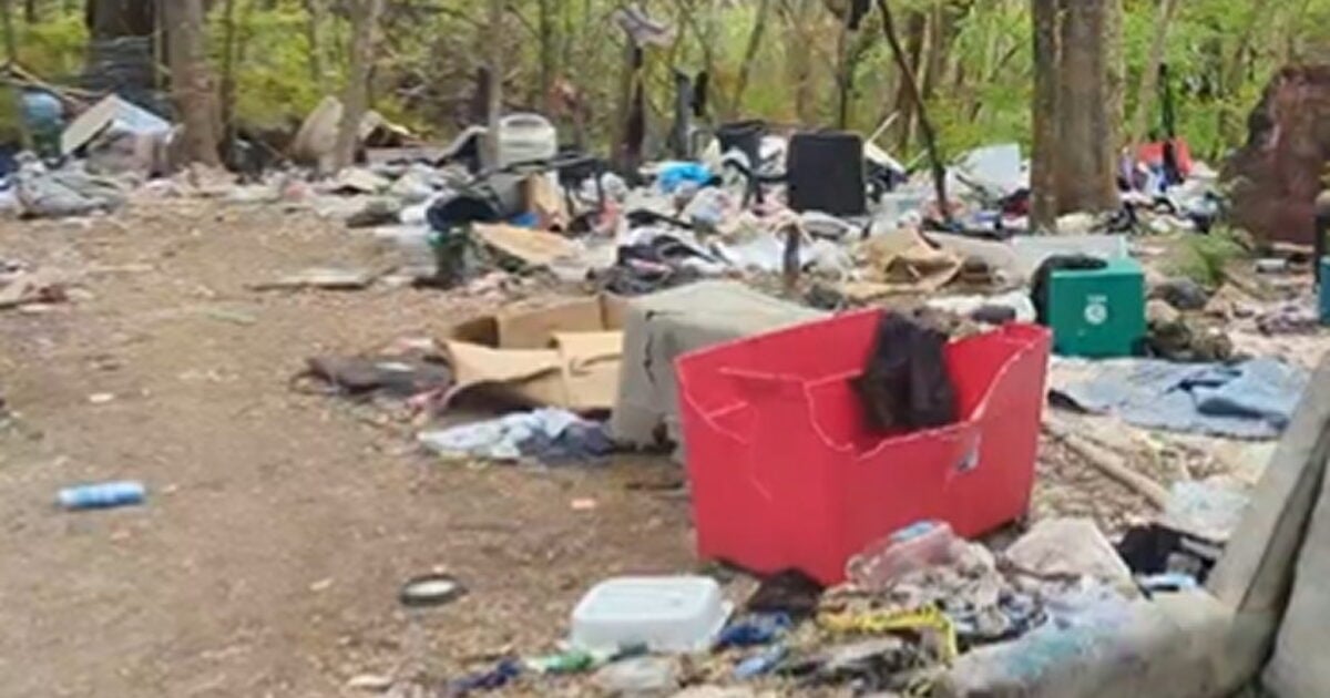 Debris from Austin homeless encampment overwhelms greenbelt