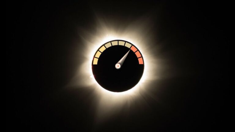 Moon’s Shadow During Total Solar Eclipse