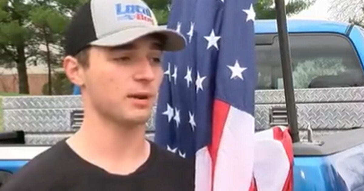 Indiana high school student refuses to remove American flag from truck