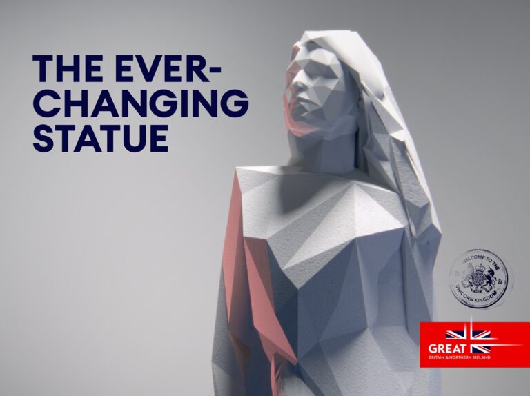 U.K. Unicorns Honored with Ever-Changing Statue
