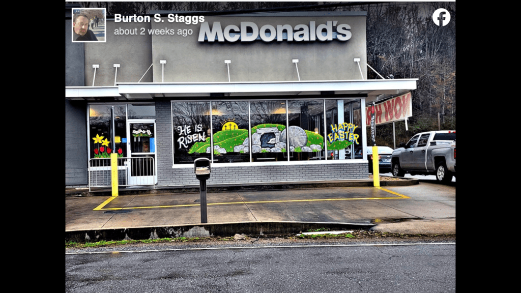 Tennessee McDonald's Decorate Windows with Religious Symbols