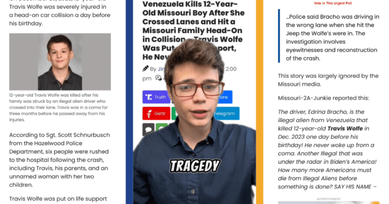 12-Year-Old American Dies in Car Collision with Illegal Alien