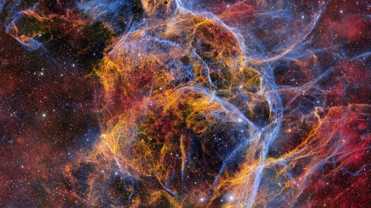 Vela supernova remnant: A cosmic lace of star ash