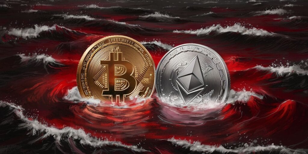 Bitcoin and Ethereum Prices Plummet; Traders Liquidate