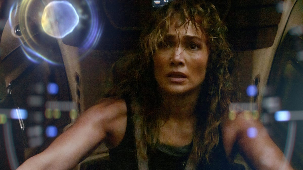 Netflix’s Atlas: Jennifer Lopez stars in mech suit action.