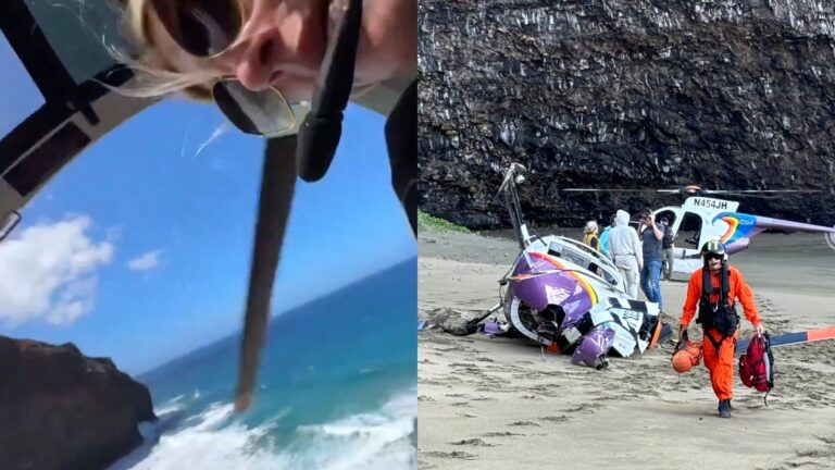 Helicopter tour on Kauai ends dramatically