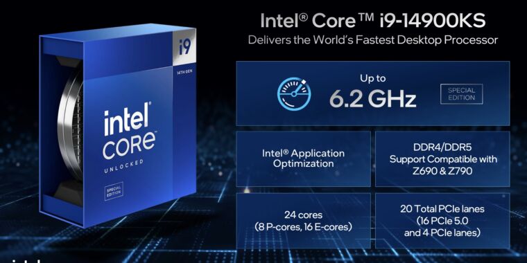 Intel releases new i9-14900KS desktop processor