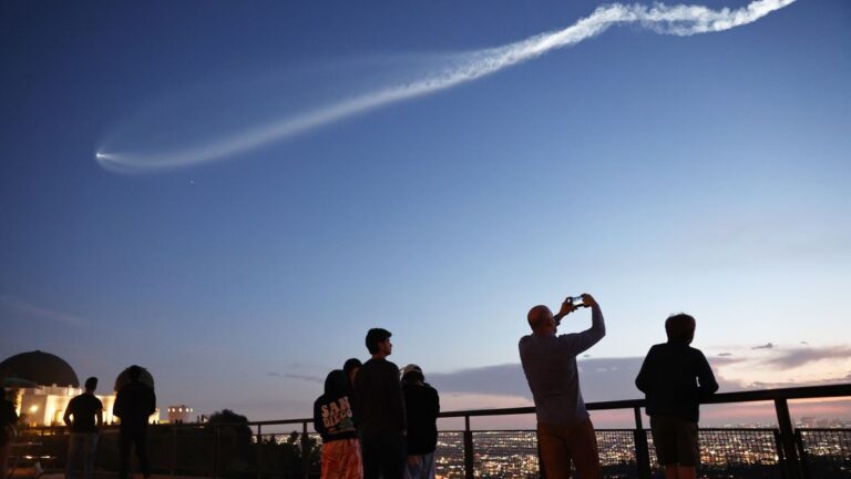 SpaceX Starlink Launch Lights Up West Coast