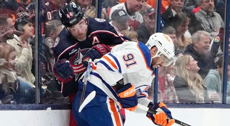 Blue Jackets top Oilers, end winning streak in first period