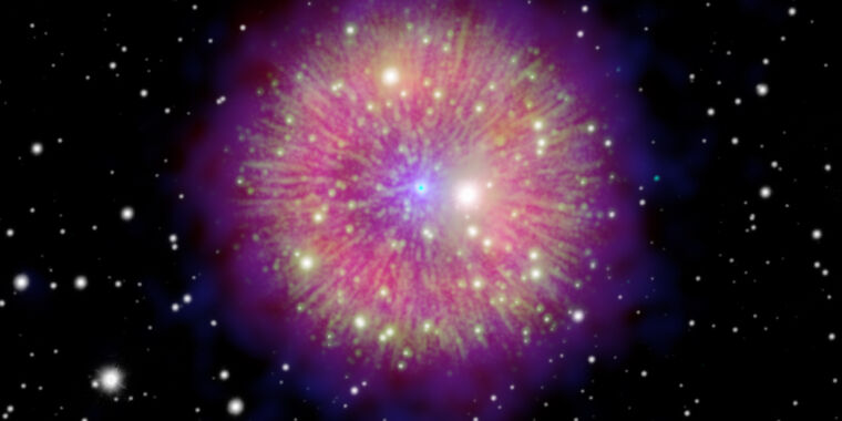 Supernova remnant SNR 1181 imaged by NASA.