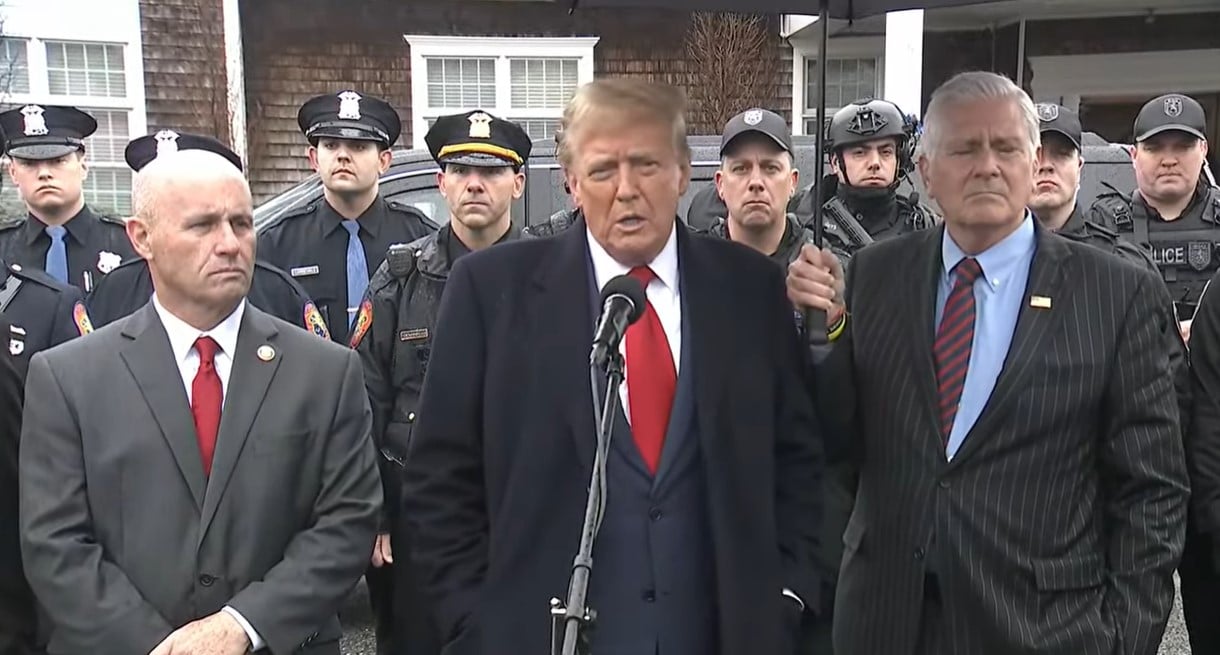 President Trump Attends Wake of Fallen NYPD Officer