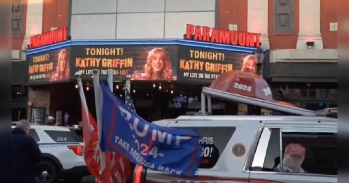 Trump supporters protest Kathy Griffin in Huntington, New York