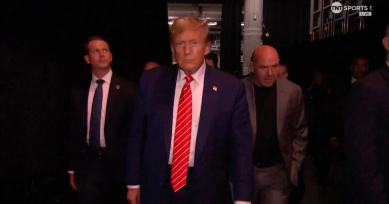 Trump’s surprise appearance electrifies UFC 299 crowd