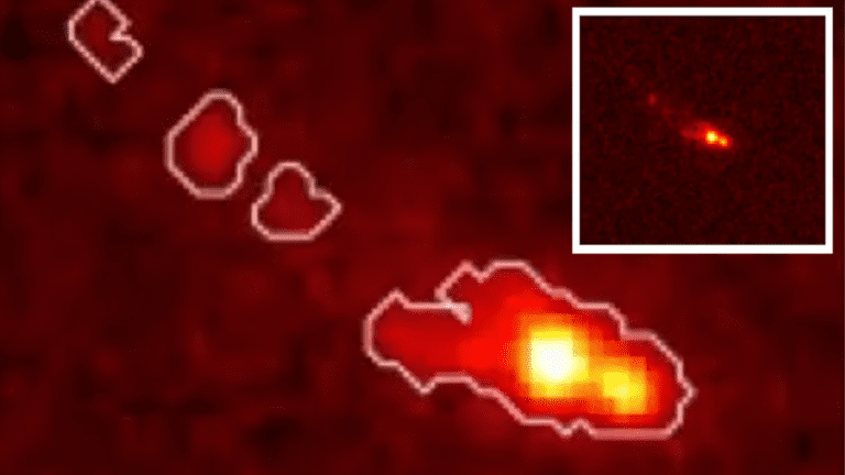 Hubble’s younger sibling reveals ancient galaxy