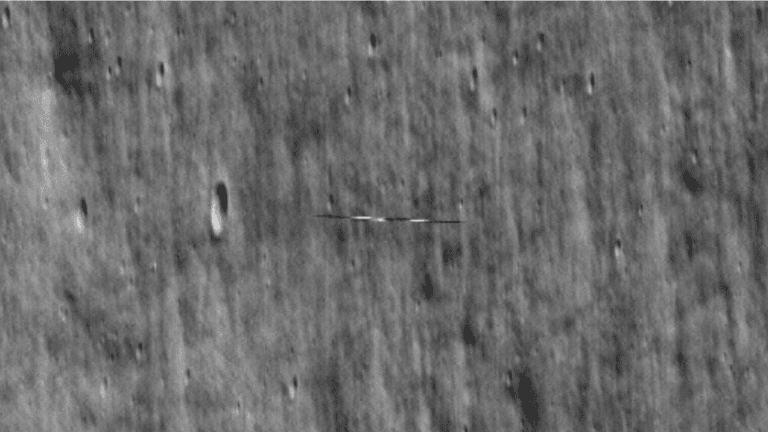Lunar spacecraft cross paths on opposite orbits