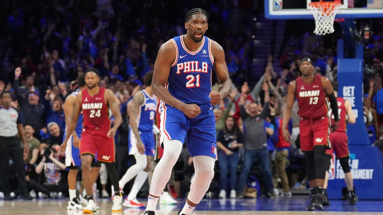Embiid leads 76ers to thrilling play-in win