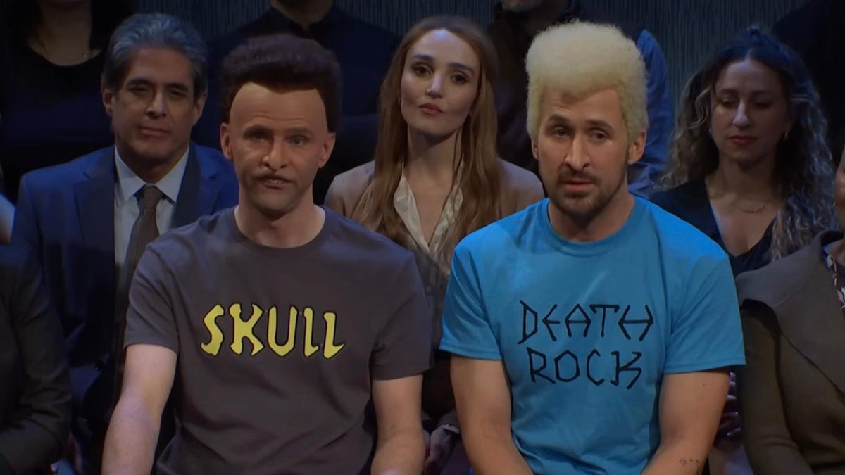 Ryan Gosling hosts SNL with All-Time Beavis and Butt-Head Sketch