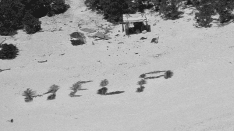 “HELP” Sign Saves Stranded Sailors on Tiny Island