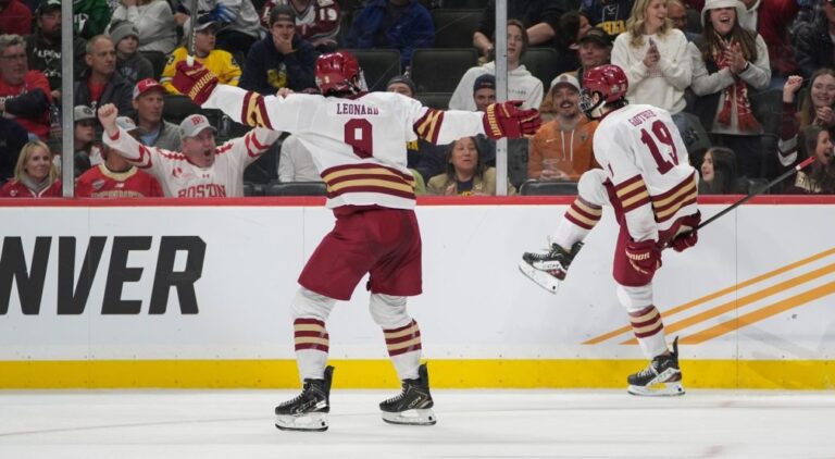 BC blanks Michigan 4-0 in Frozen Four semis