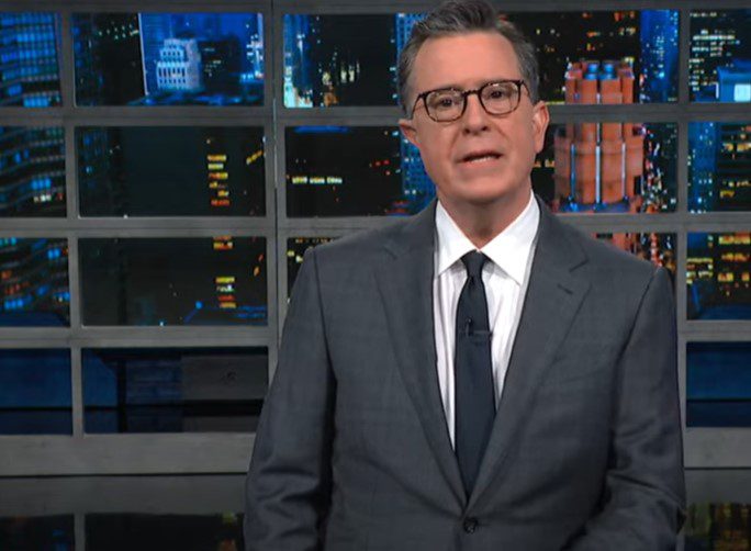 Stephen Colbert mocks Trump’s Truth Social stock crashing and burning
