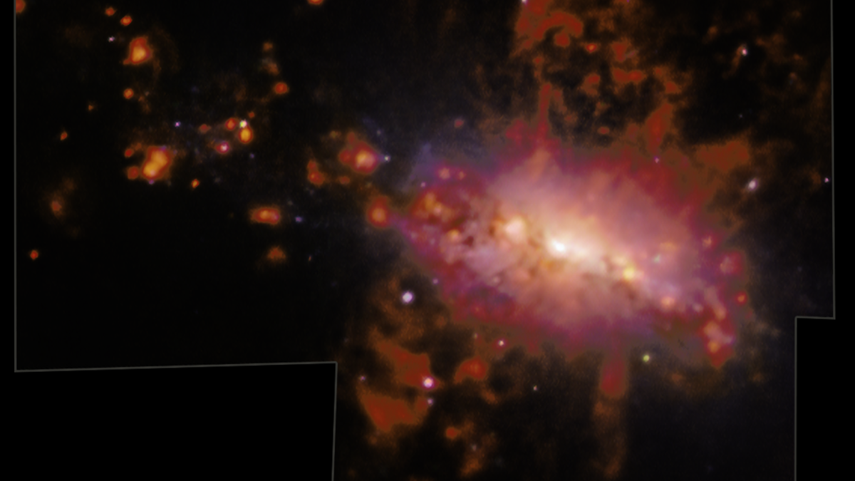 Tremendous Explosions in Nearby Galaxy Pouring Material
