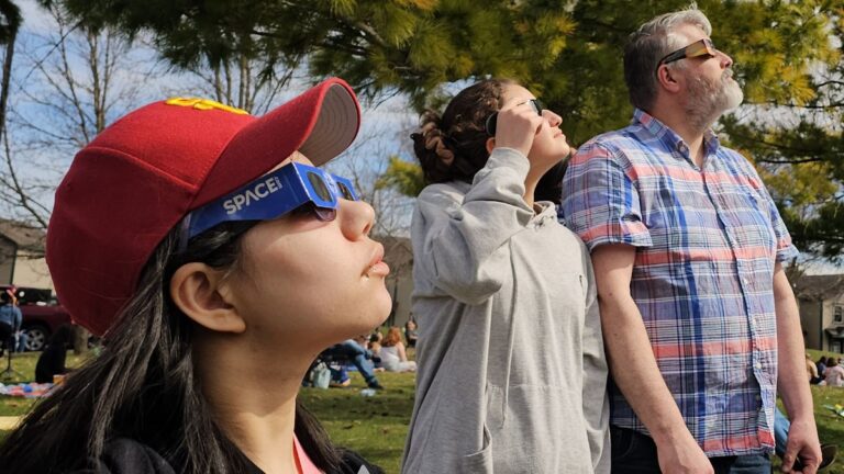 Excitement at SUNY Potsdam for Solar Eclipse