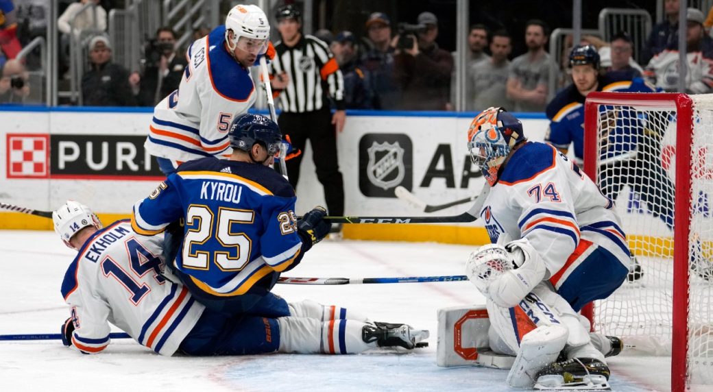 Video Review Chaos in NHL Oilers vs Blues Game