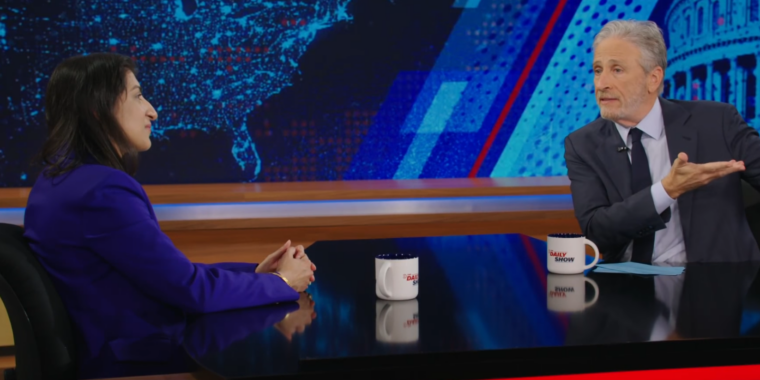 Jon Stewart Interviews FTC Chair on Apple & AI