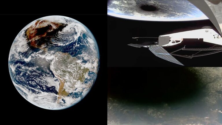 Satellites Capture Moon’s Shadow During Total Solar Eclipse