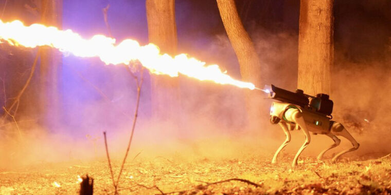Thermonator Robot Dog with Flamethrower now available