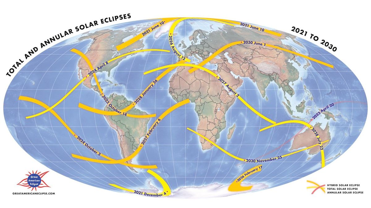 Upcoming Total Solar Eclipses Around the World