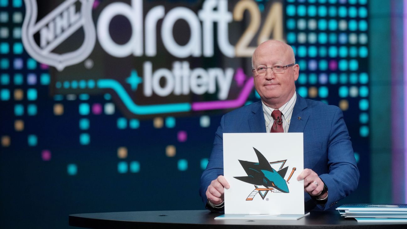 Sharks win NHL draft lottery, secure No. 1 pick