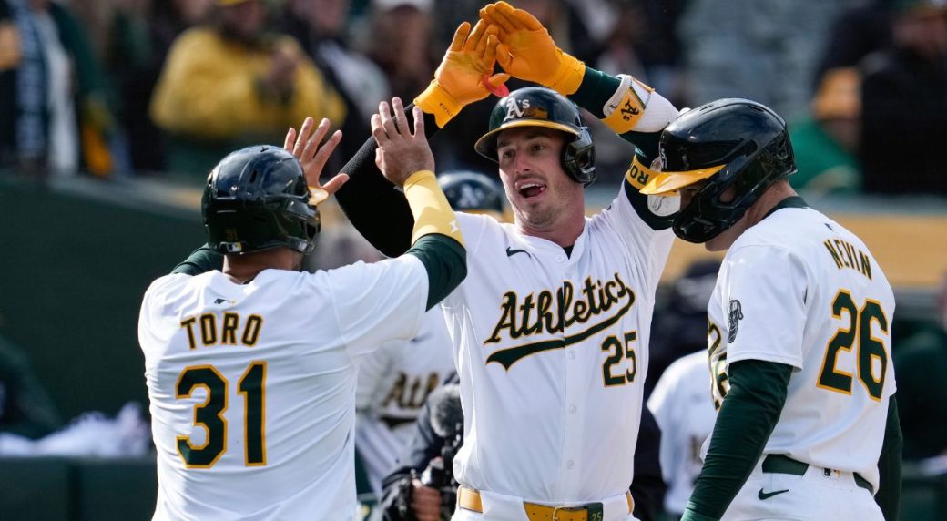 Rooker’s historic night propels A’s past Marlins