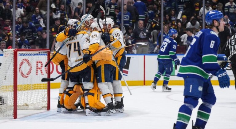 Predators defeat Canucks, extend playoff series.