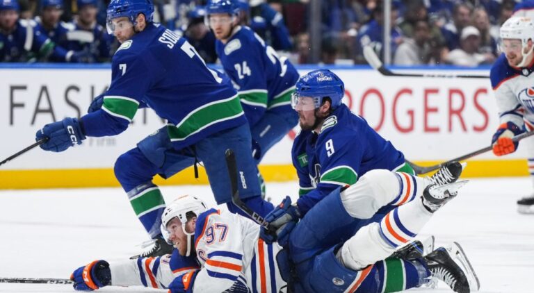 Canucks fall in OT to Oilers in Game 2