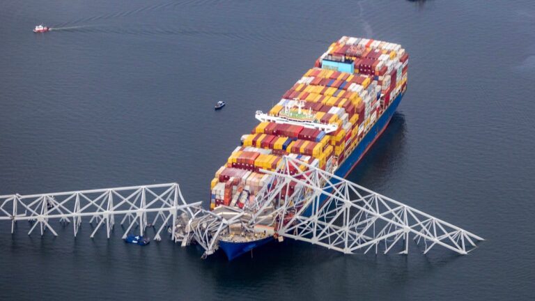 Cargo Ship Dali Collapses Francis Scott Key Bridge