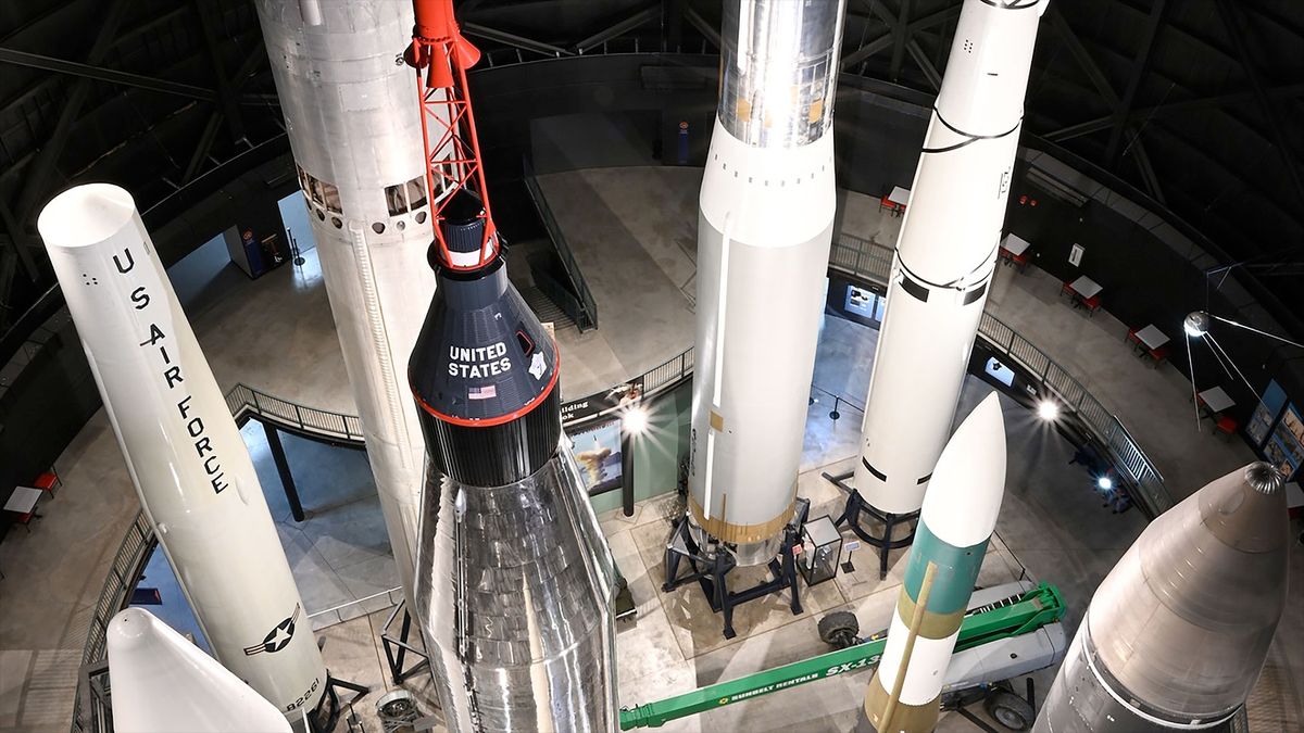 Replica Mercury-Atlas 9 Rocket Stands at Air Force Museum