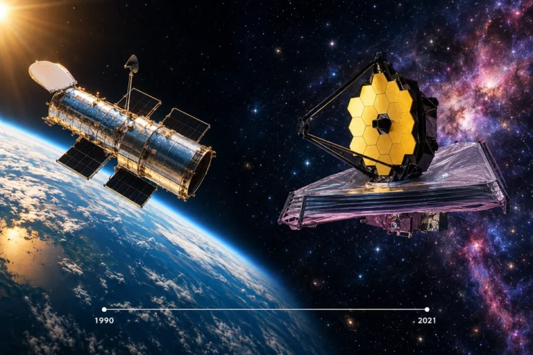 Timeline of NASA Space Telescope Discoveries 1990-2026